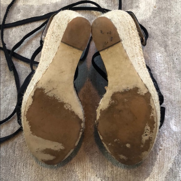 Halston Heritage Black Espadrille Wedges - Picture 7 of 8